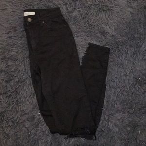 top shop “leigh” skinny black jeans
